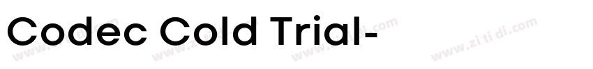 Codec Cold Trial字体转换
